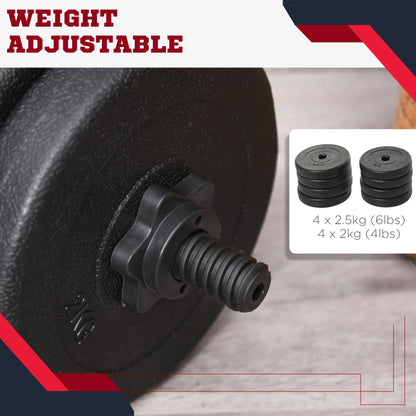 Adjustable 2 x 22lbs Dumbbell Set, Fitness Training, Black Dumbbells & Barbells at Gallery Canada