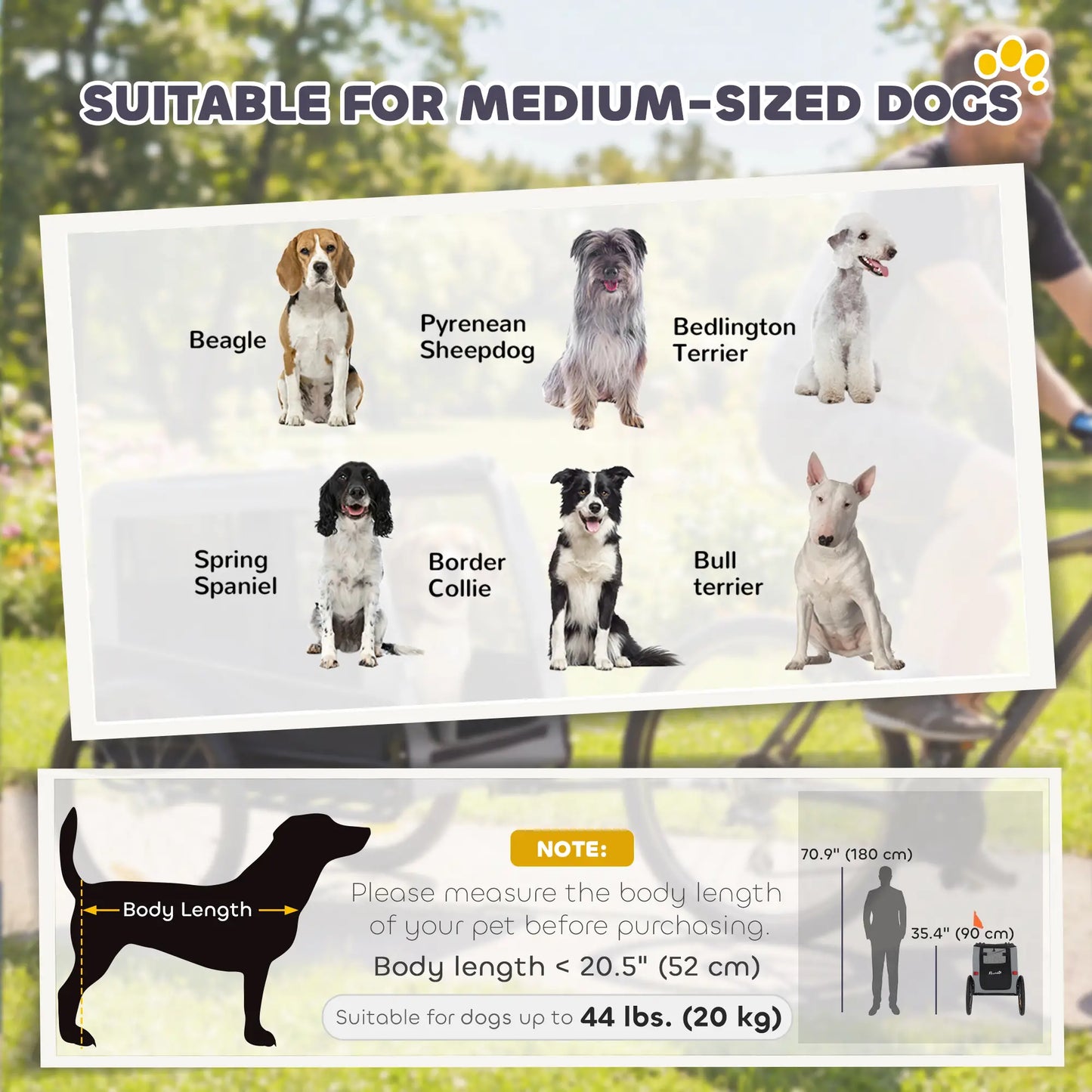 Dog Bike Trailer, Pet Cart Carrier, Large Wheels, 2 Doors Dog Bike Trailers & Strollers at Gallery Canada