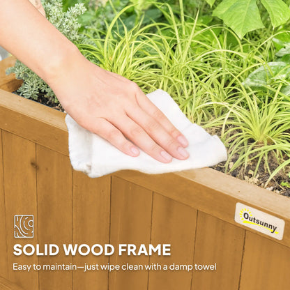 Wood Planter with Trellis, Raised Garden Bed, Privacy Screen, Yellow Wooden Planter Boxes at Gallery Canada