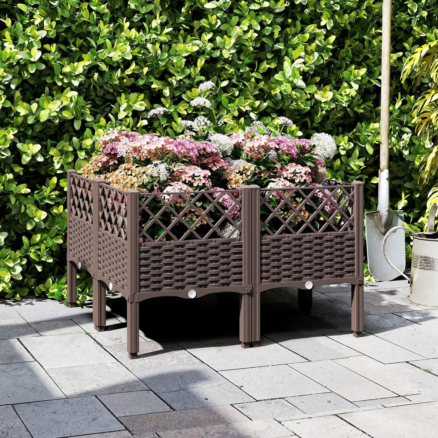 Raised Garden Bed With Legs, Self Watering Planter Box, 63" x 15.7" x 20.3" Elevated Garden Beds at Gallery Canada