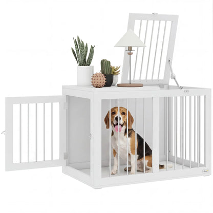 31.5" Dog Crate Furniture, Double Doors, Medium Dogs, White Houses, Kennels & Pens at Gallery Canada