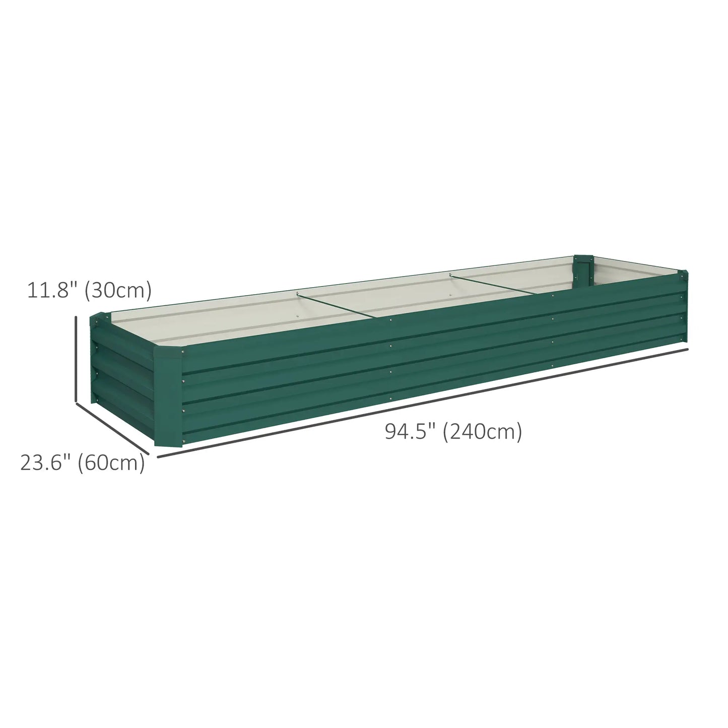 8'x2'x1' Galvanized Raised Bed, Elevated Planter Box, Green Raised Garden Beds at Gallery Canada