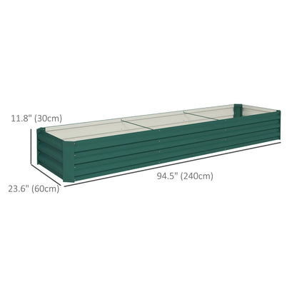 8'x2'x1' Galvanized Raised Bed, Elevated Planter Box, Green Raised Garden Beds at Gallery Canada