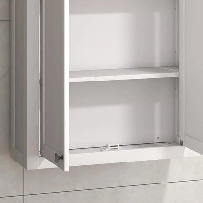 Wall Mounted Bathroom Cabinet, 2 Doors, 2 Adjustable Shelves, White Bathroom Cabinets at Gallery Canada
