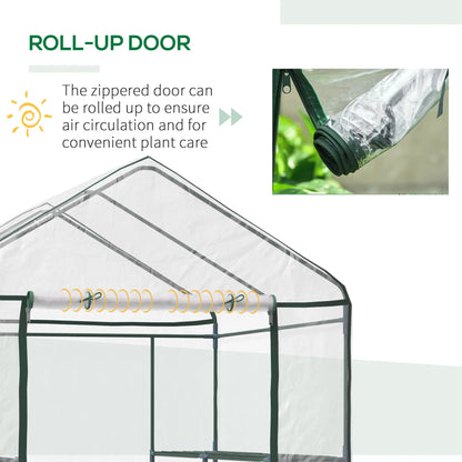 56" x 56" x 77" Walk-In Greenhouse, 8 Shelves, PVC Cover, Transparent Walk In Greenhouses at Gallery Canada