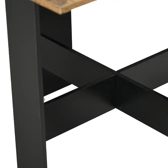 Drop Leaf Dining Table, Wood Folding Table, Black, Rustic Brown Bar Tables & Dining Tables at Gallery Canada