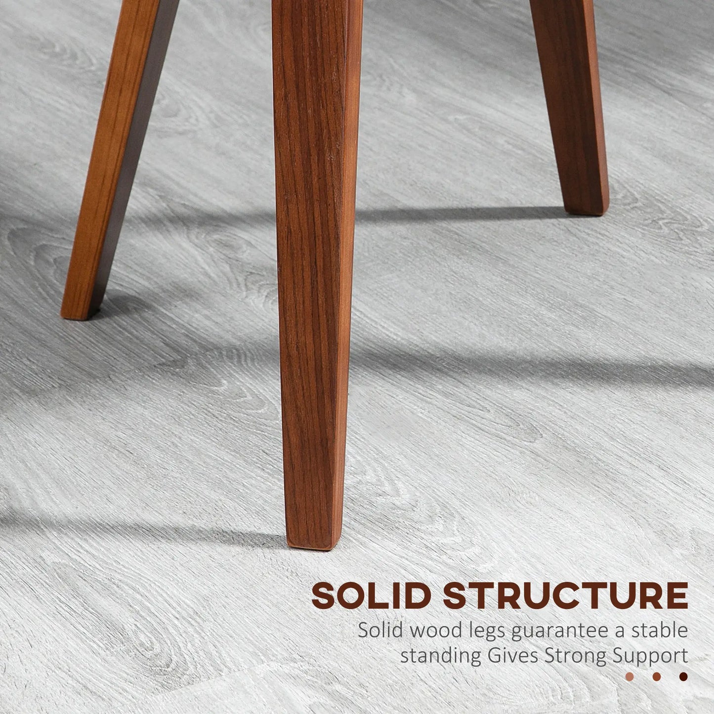 PU Leather Dining Chairs Set of 2, Upholstered Seats, Solid Wood Legs, Black Dining Chairs at Gallery Canada