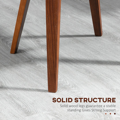 PU Leather Dining Chairs Set of 2, Upholstered Seats, Solid Wood Legs, Black Dining Chairs at Gallery Canada