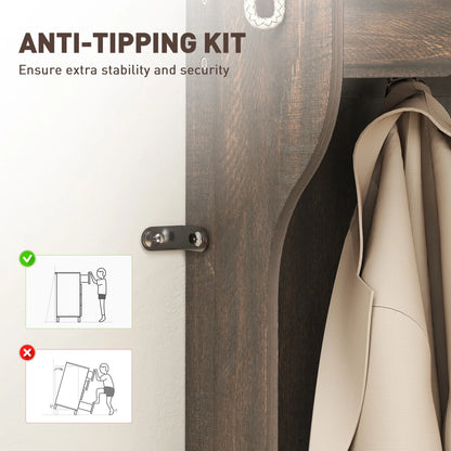 4-In-1 Hall Tree with Bench, Shoe Storage, 12 Cubbies, 6 Hooks, Dark Brown Clothing Storage at Gallery Canada