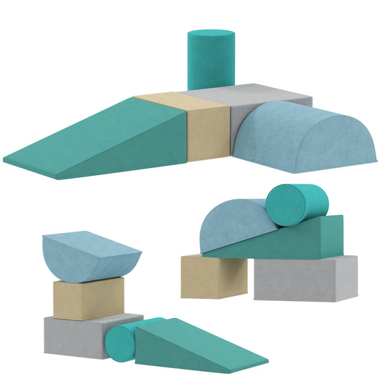 Toddler Climbing Toy, Removable Cover, Indoor Play Set, Blue/Green Kids Gym & Playmats Green, Light Grey, Navy Blue, Light Blue, Beige at Gallery Canada