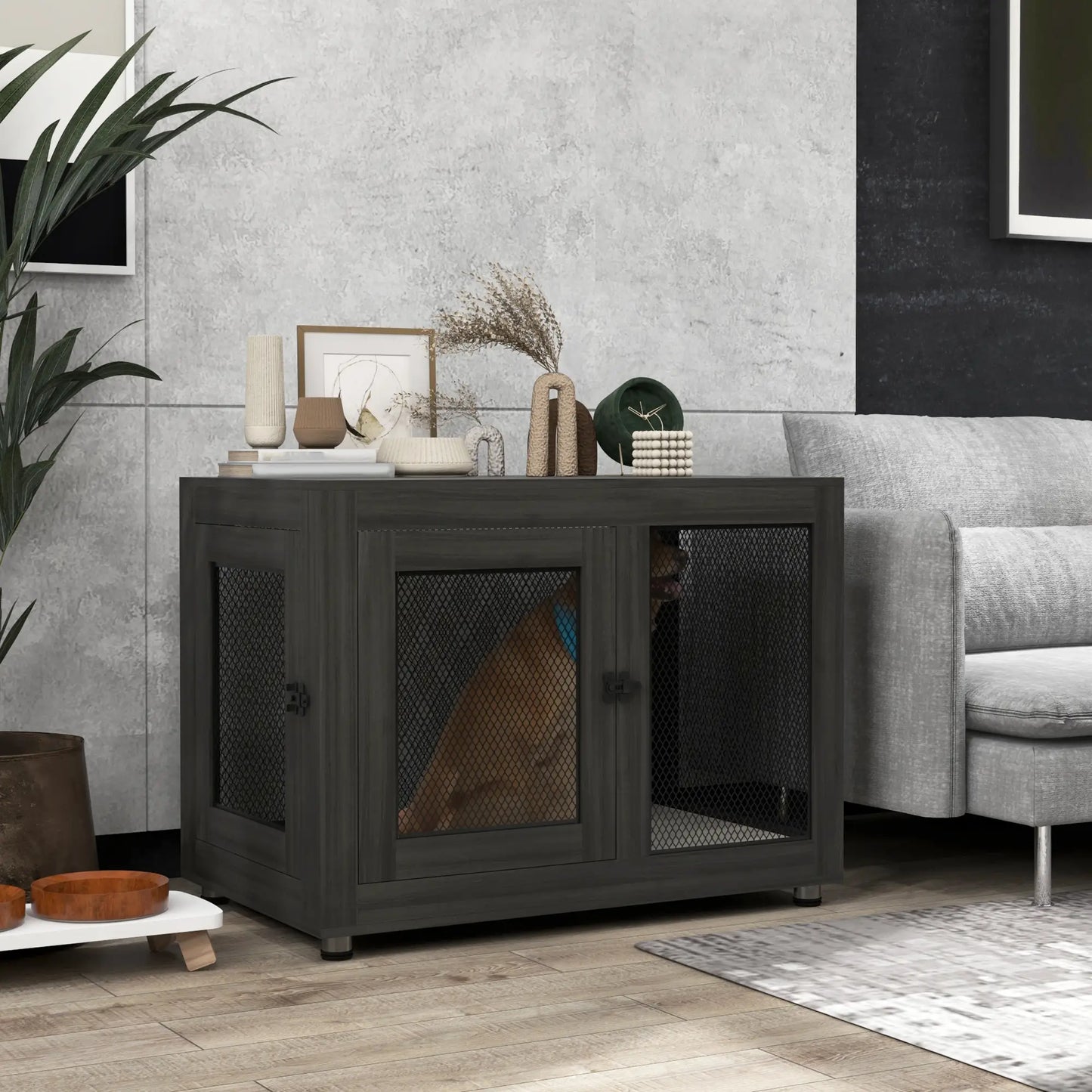 Pet Crate End Table, Water-resistant Cushion, Large Medium Dogs, Black Houses, Kennels & Pens at Gallery Canada