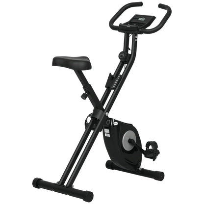 Foldable Exercise Bike, 8-Level Magnetic Resistance, LCD Screen, Phone Holder, Black Exercise & Stationary Bikes at Gallery Canada