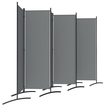6 Panel Folding Outdoor Privacy Screen with Stable Base, 5.7FT Tall Room Divider with UV30+ Protection, Dark Grey Side Awnings Dark Grey, Black at Gallery Canada
