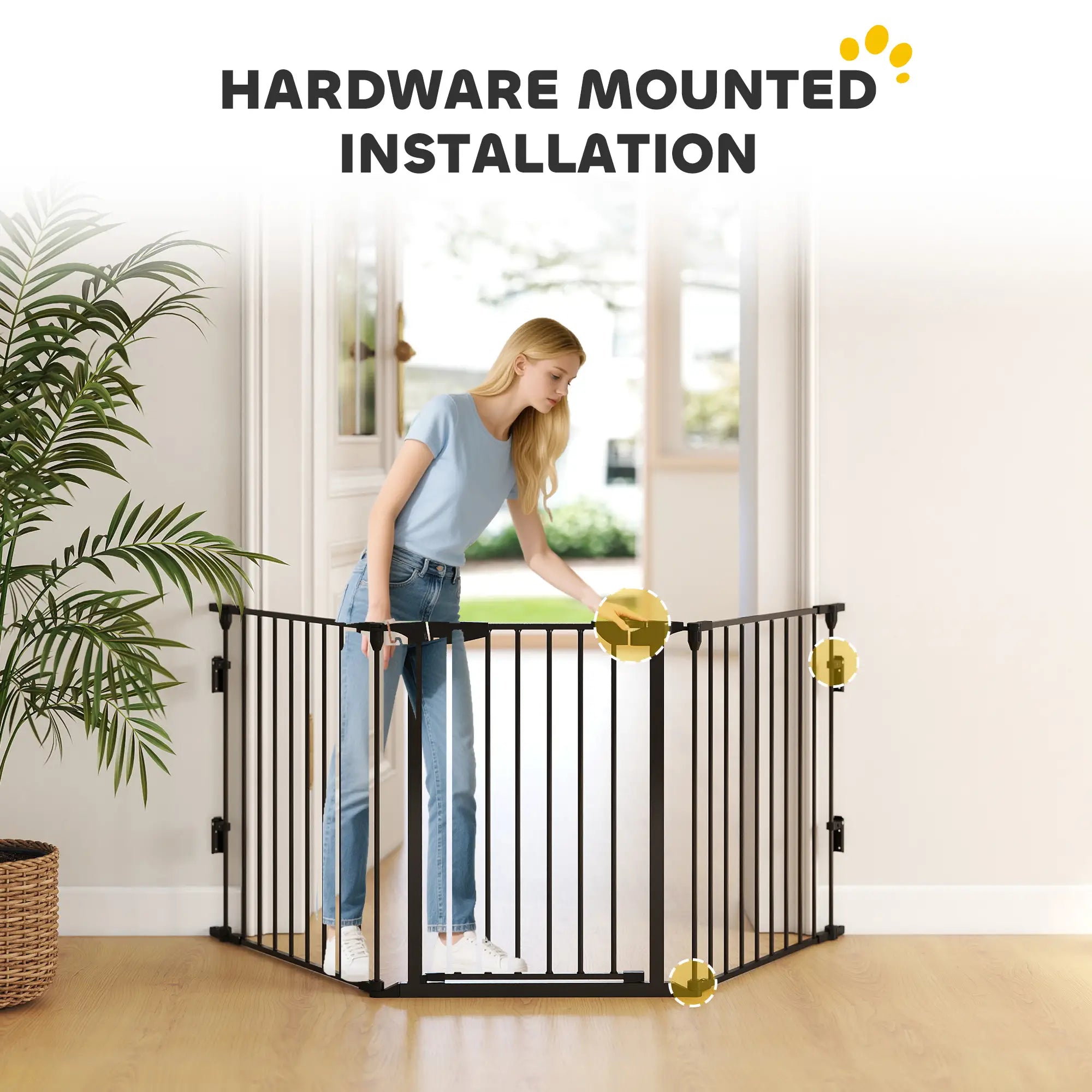 Foldable Dog Playpen, Indoor for Small Medium Dogs, Black Houses, Kennels & Pens at Gallery Canada