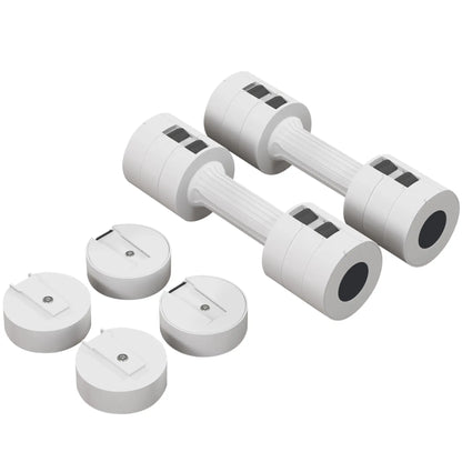 11lbs Adjustable Dumbbell Set, 12 Weight Plates, Non-Slip Handles, White Dumbbells & Barbells at Gallery Canada