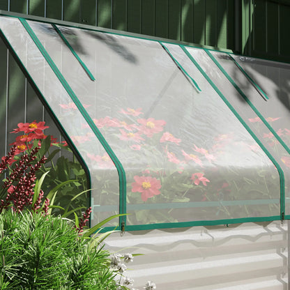 6' x 3' Metal Planter Box with Cover, Raised Garden Bed, Clear and Silver, Silver Raised Garden Beds at Gallery Canada