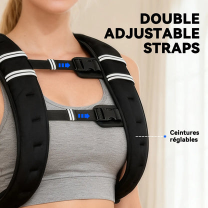 11 lbs Weighted Vest, Adjustable Straps, Pocket, Reflective Strips, Men Women Strength Training Equipment at Gallery Canada