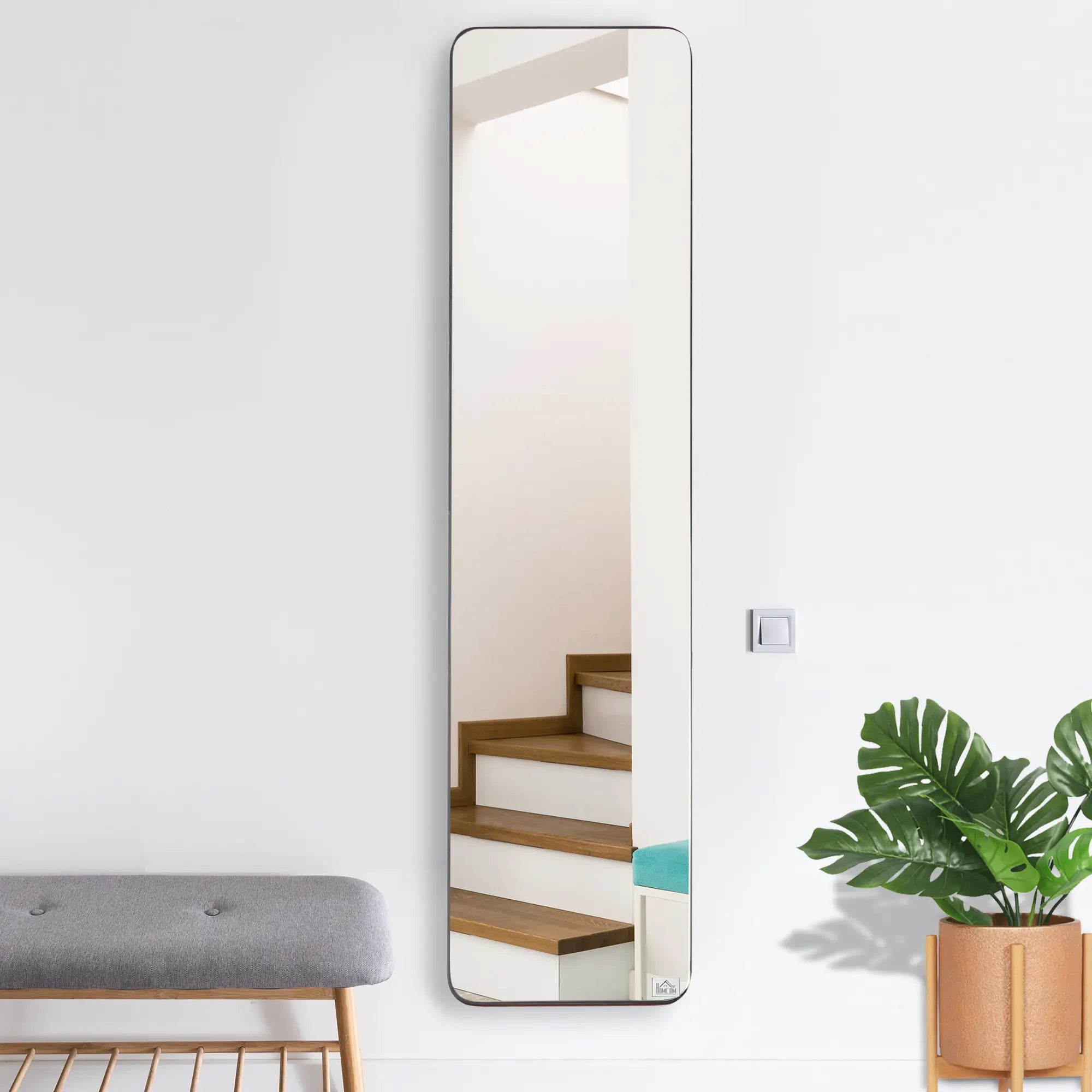 Full Length Mirror, Free Standing, Wood Frame, 15