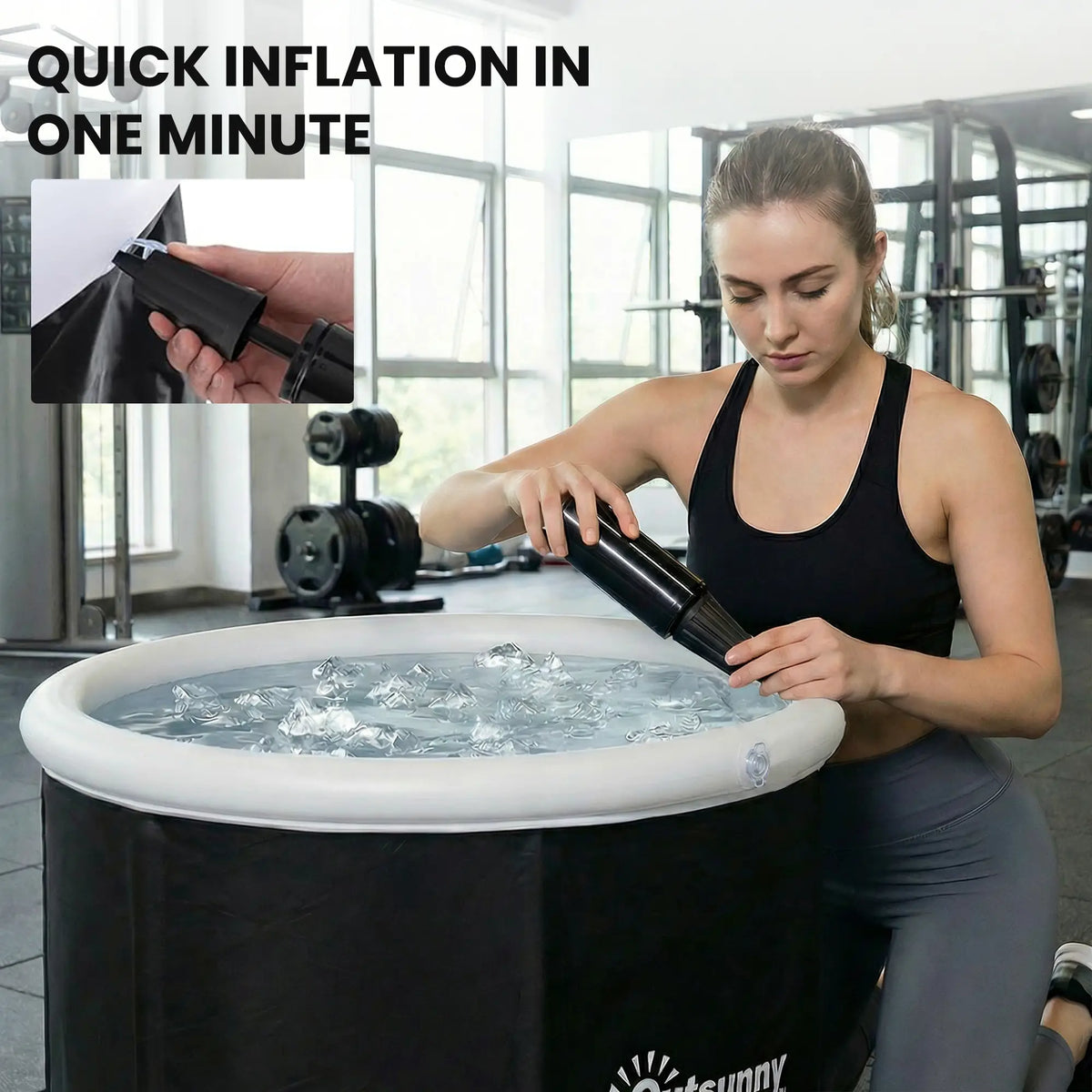 71 Gal Ice Bath Tub With Cover, Pump, Portable Inflatable Cold Plunge Outdoor Swimming Pools & Hot Tubs at Gallery Canada