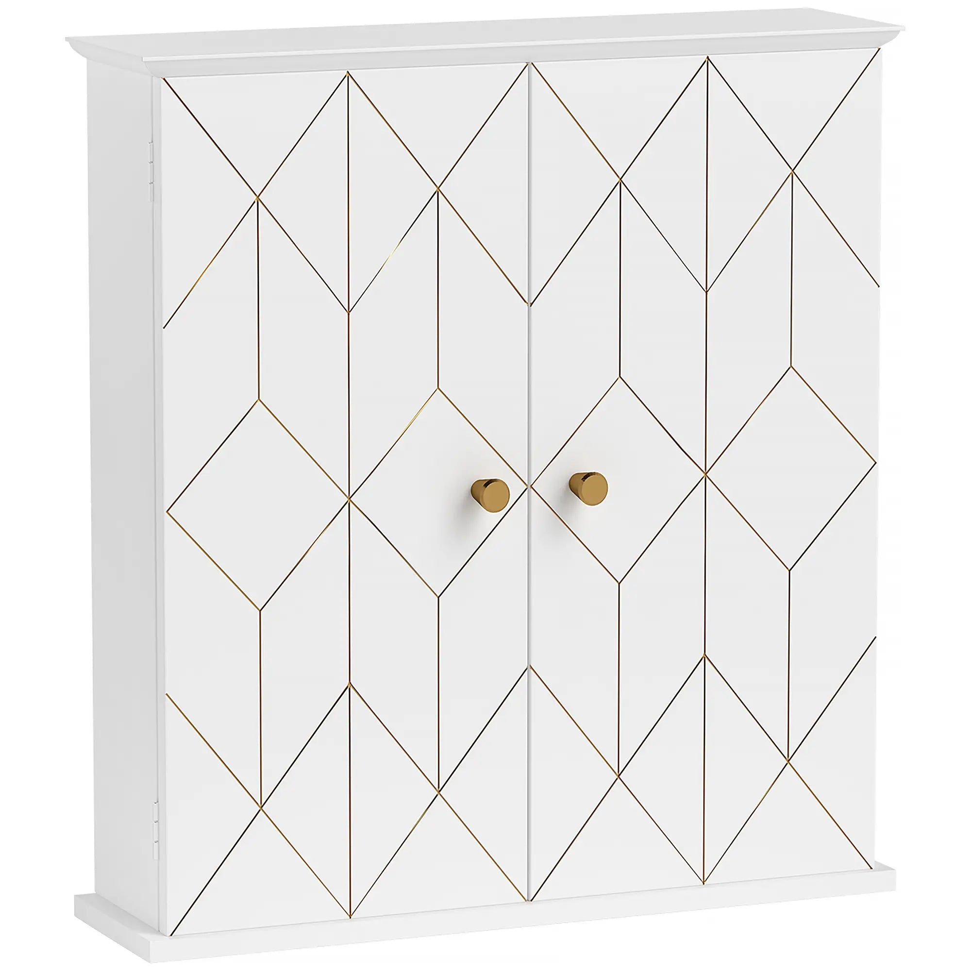 Bathroom Wall Cabinet, Medicine Storage, 2 Doors, Adjustable Shelf, White Bathroom Cabinets at Gallery Canada
