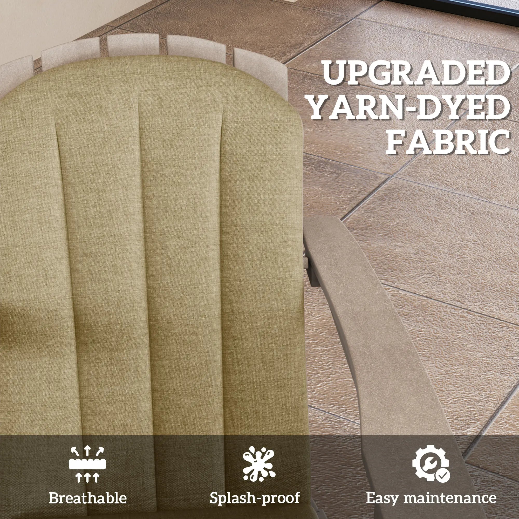Patio Chair Cushions Set, High Back Adirondack, High-Density Foam, Beige Patio Chair Cushions at Gallery Canada