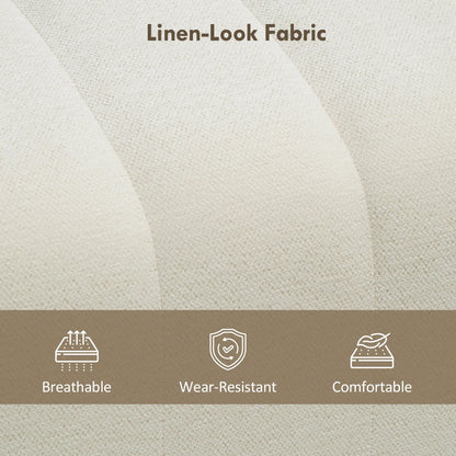 43" Upholstered Bed Bench, 485 lbs Capacity, Cream White Storage Ottomans & Benches at Gallery Canada