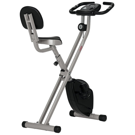 Foldable Indoor Stationary Bike, 8 Magnetic Resistance Levels, Black Exercise & Stationary Bikes Black, Grey at Gallery Canada