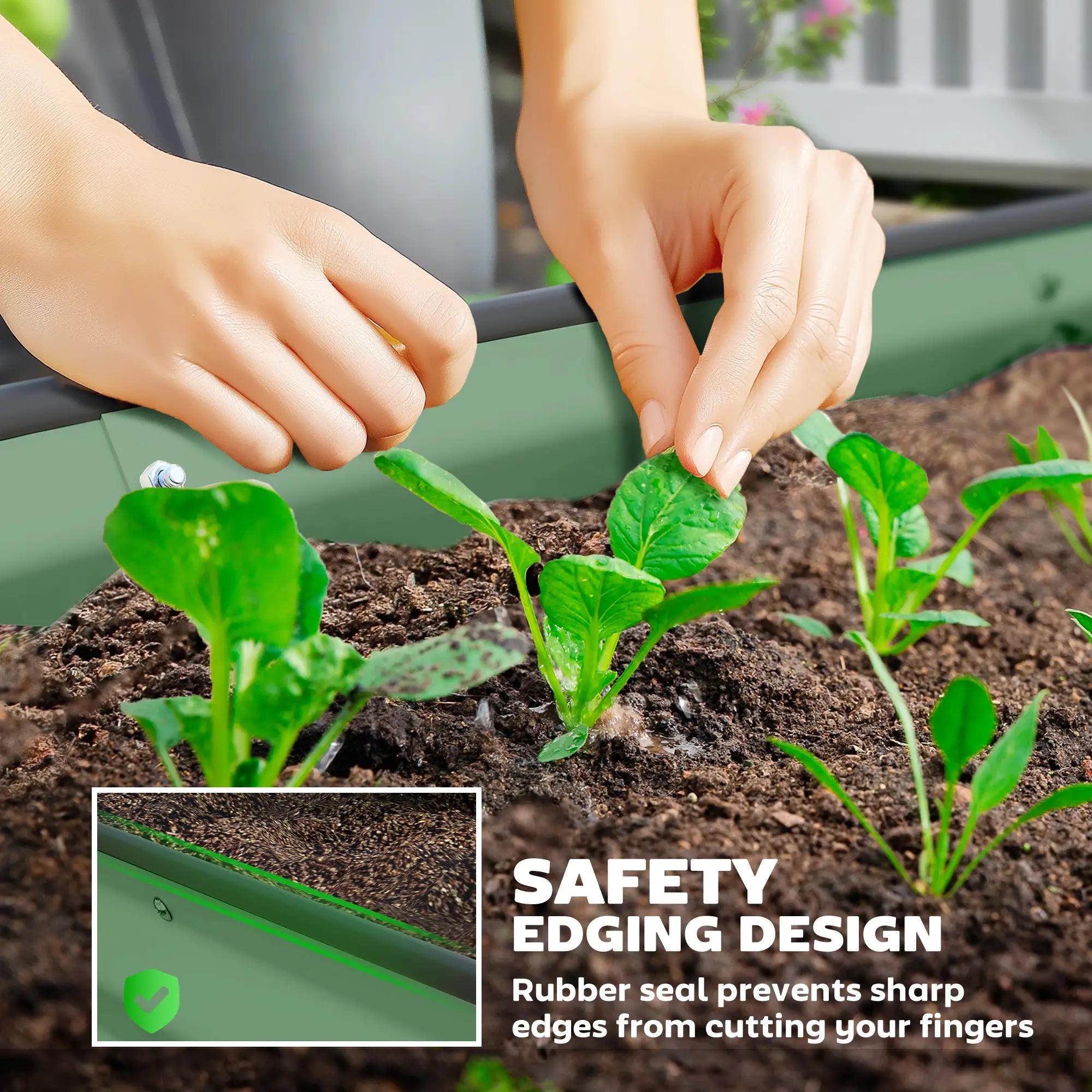 6' x 3' x 1' Galvanized Raised Garden Bed, Light Green Galvanized Planter Boxes at Gallery Canada