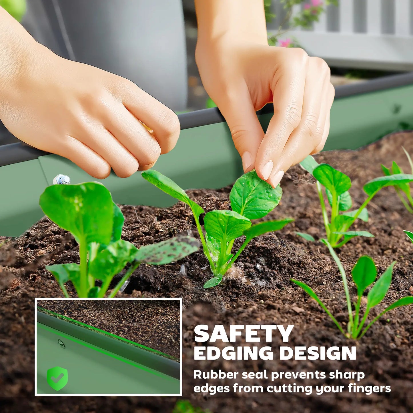 6' x 3' x 1' Galvanized Raised Garden Bed, Light Green Galvanized Planter Boxes at Gallery Canada