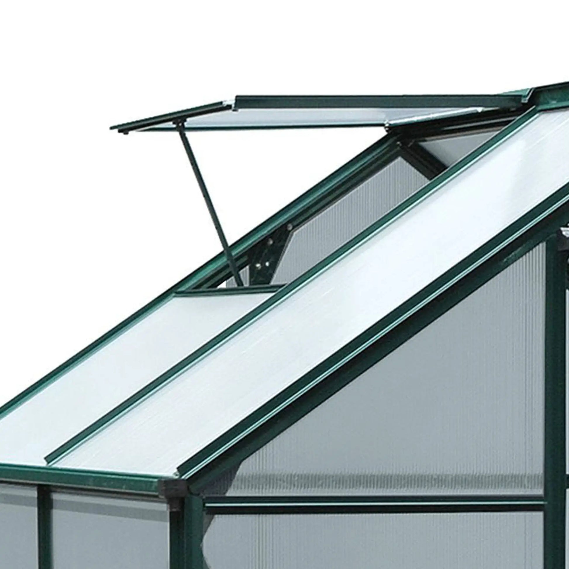 6.2' x 4.3' x 6.6' Polycarbonate Greenhouse, Walk-In, Galvanized Base, Aluminium Frame, Slide Door, Clear Walk In Greenhouses at Gallery Canada