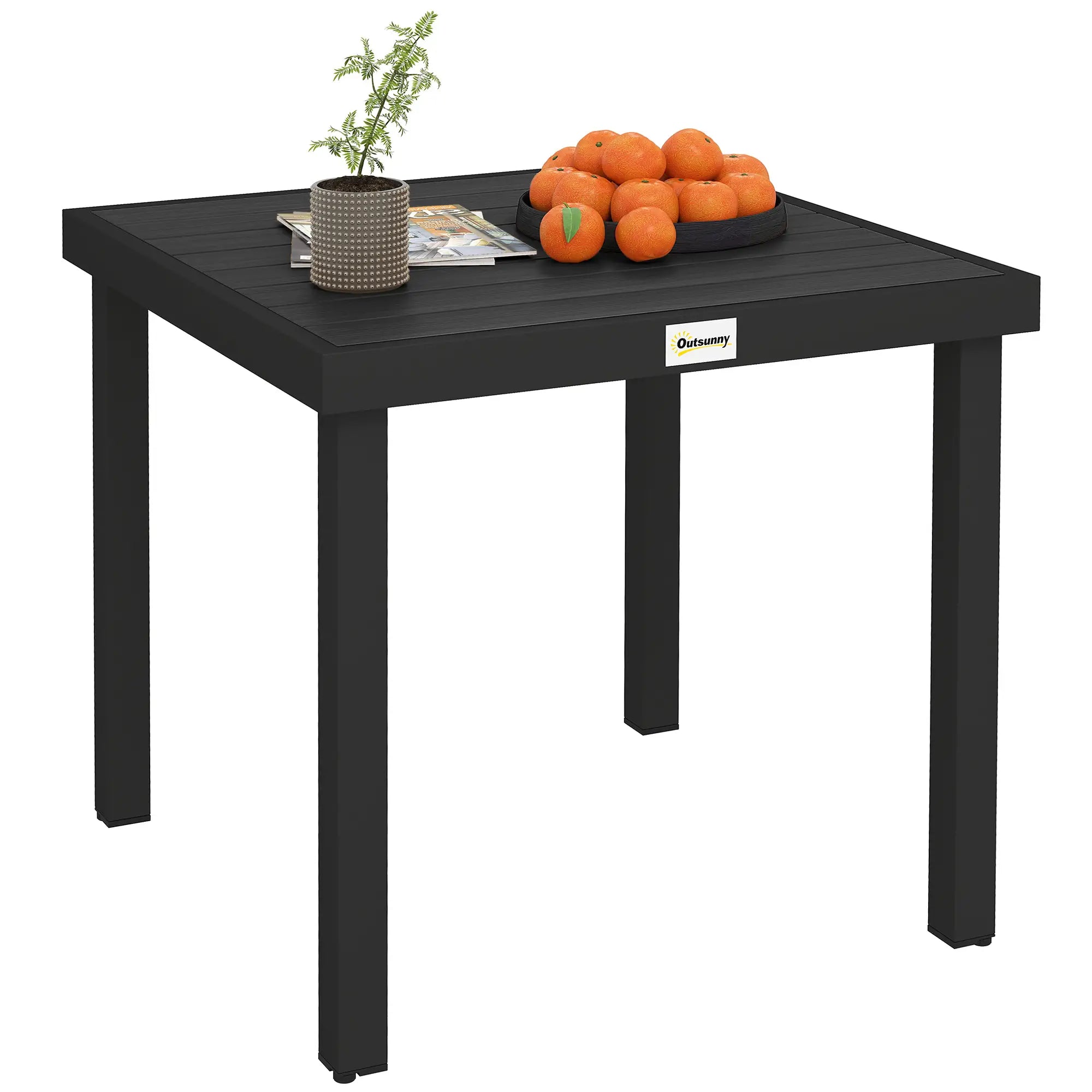 Square Aluminum Patio Dining Table, Black Patio Dinning Tables at Gallery Canada
