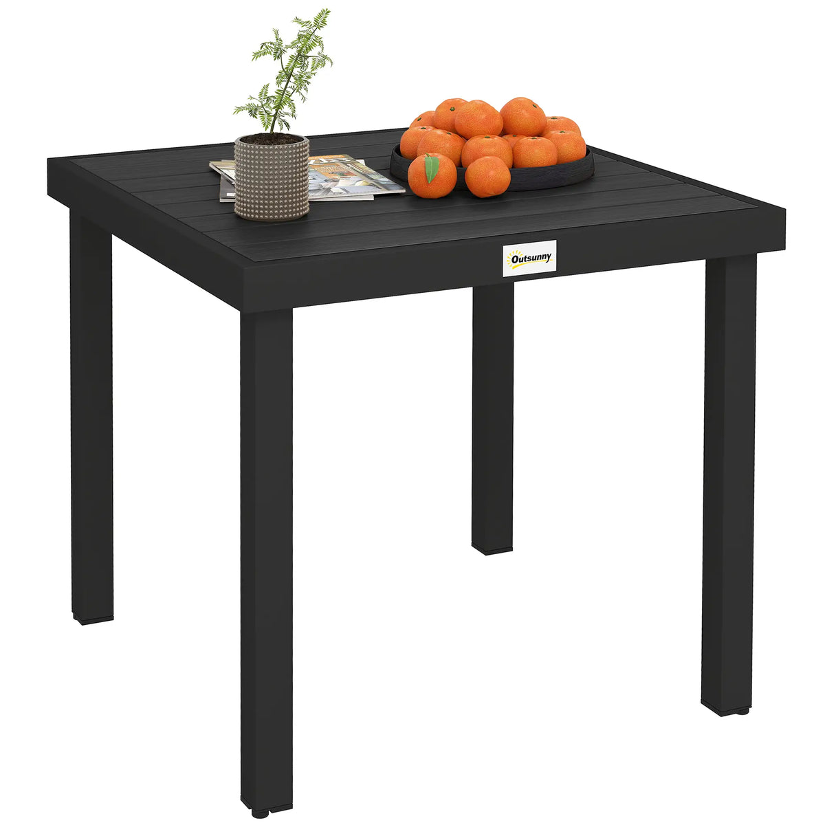Square Aluminum Patio Dining Table, Black Patio Dinning Tables at Gallery Canada