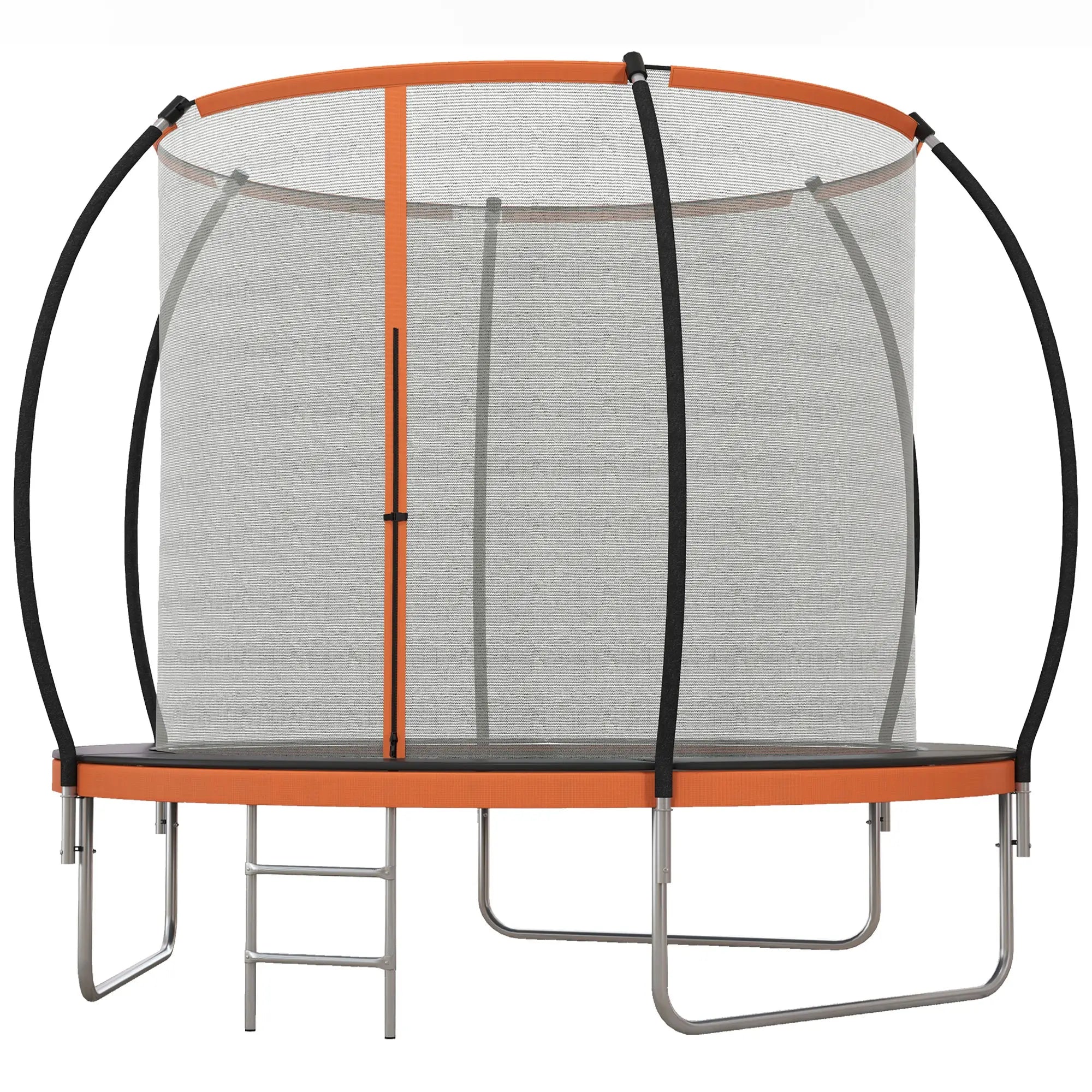 8ft Outdoor Trampoline with Enclosure Net, Ladder, for Teens and Adults Trampolines Black and Orange at Gallery Canada