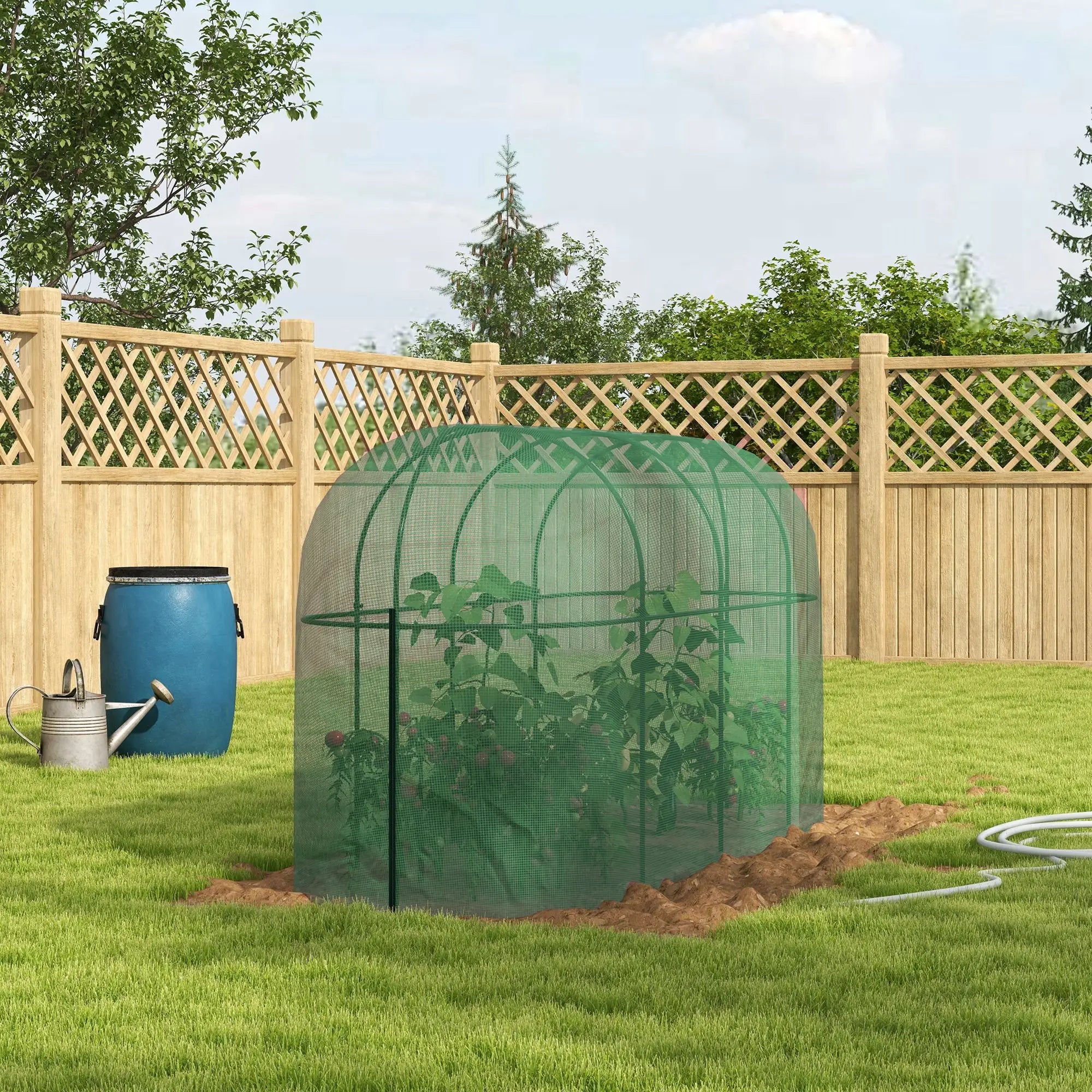 9.8' x 3.3' Plant Protector Tent, Crop Cage, Zipped Door, Ground Stakes Walk In Greenhouses at Gallery Canada