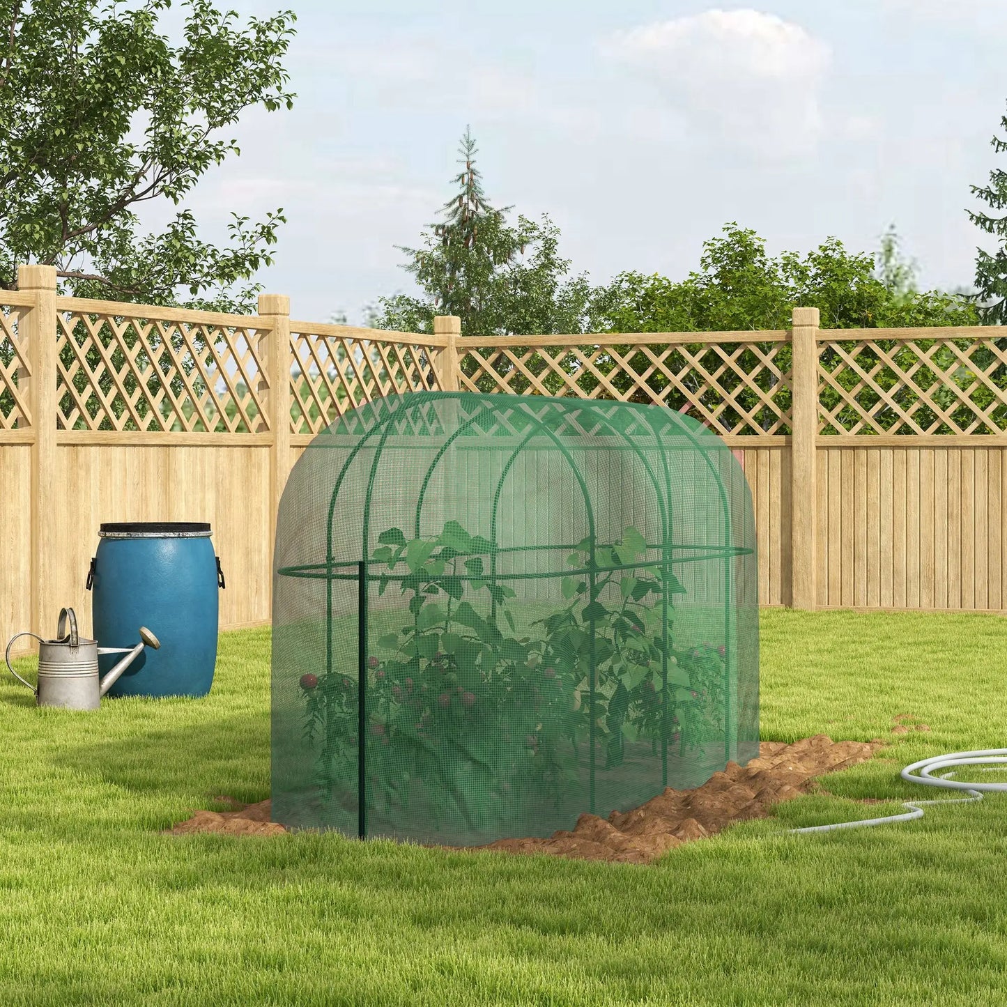 9.8' x 3.3' Plant Protector Tent, Crop Cage, Zipped Door, Ground Stakes Walk In Greenhouses at Gallery Canada