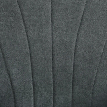 Modern Fabric Armchair, Wood Legs, Living Room, Bedroom, Dark Grey Accent Chairs at Gallery Canada