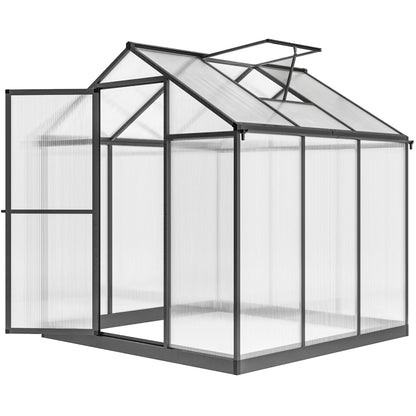 6' x 8' x 6.4' Polycarbonate Greenhouse, Aluminum, Walk-In, Charcoal Grey Walk In Greenhouses at Gallery Canada