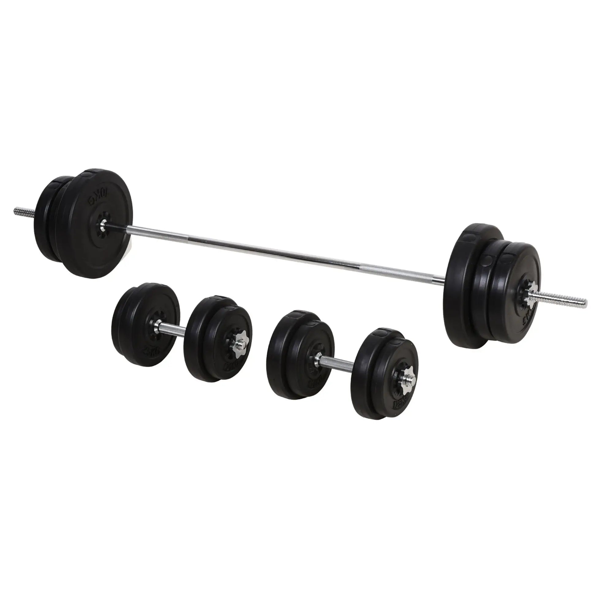 145lbs Adjustable Dumbbell, Barbell Set, Plate Bar Clamp Rod Dumbbells & Barbells at Gallery Canada