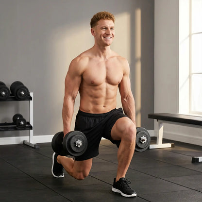 Adjustable 2 x 55lbs Dumbbell Set, Weight Training, Home Gym, Black Dumbbells & Barbells at Gallery Canada