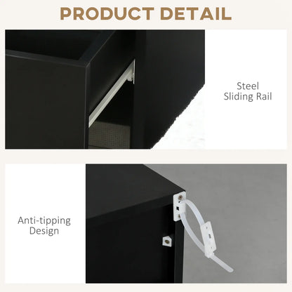 LED Nightstand with Lights, Drawer, 2 Shelves, Remote, 15.7x11.8x23.6in Bedside Tables at Gallery Canada