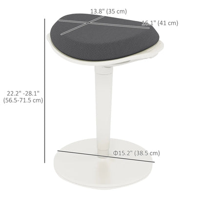 Standing Desk Stool, Ergonomic Wobble Chair, Adjustable, Grey Office Chairs at Gallery Canada