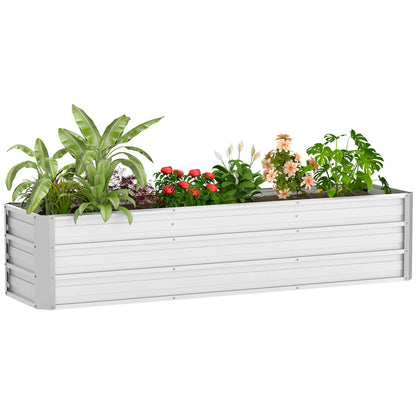 6' x 1.5' x 1.3' Galvanized Raised Garden Bed, Large Metal Planter Box, Silver Raised Garden Beds at Gallery Canada