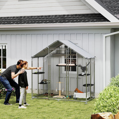 Large Cat Enclosure, Waterproof Cover, 5 Platforms, Hammock Outdoor Cat Enclosures at Gallery Canada