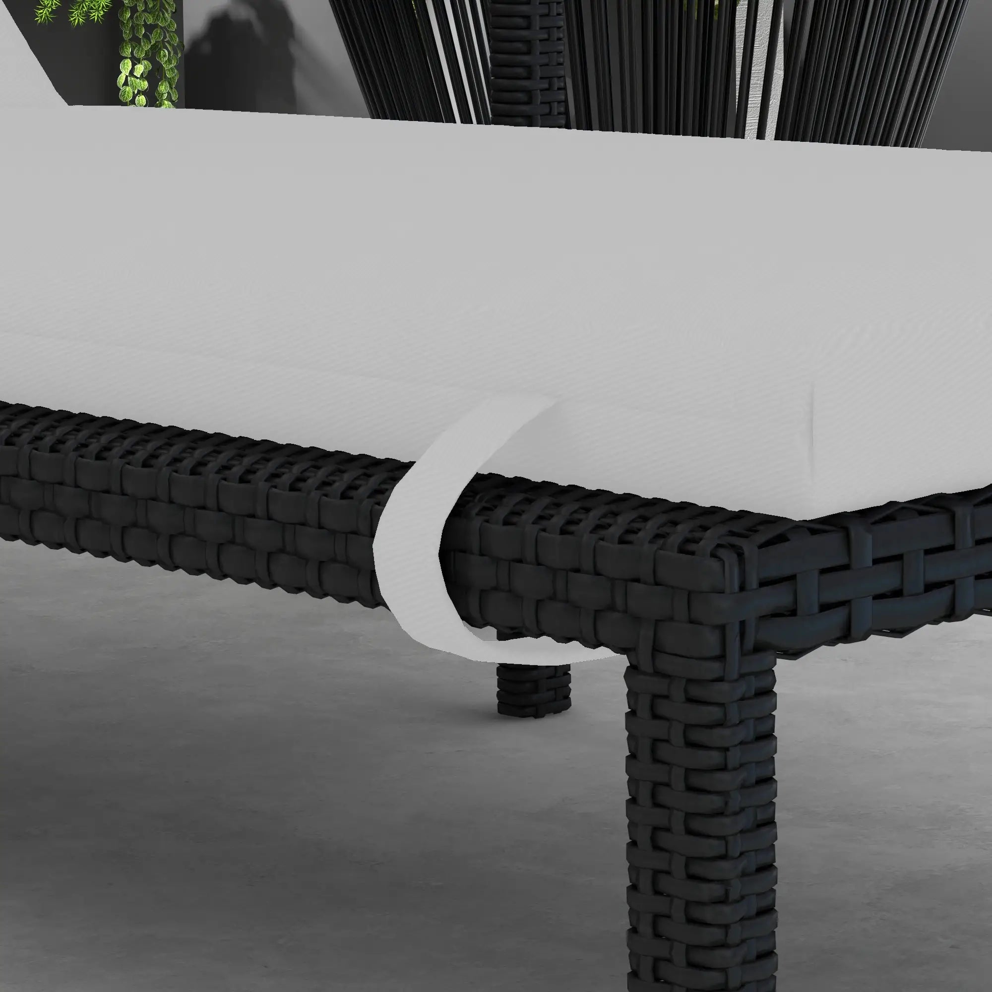 Patio Chaise Lounge Chair Cushion, with Headrest and Ties, Light Grey Patio Chair Cushions at Gallery Canada