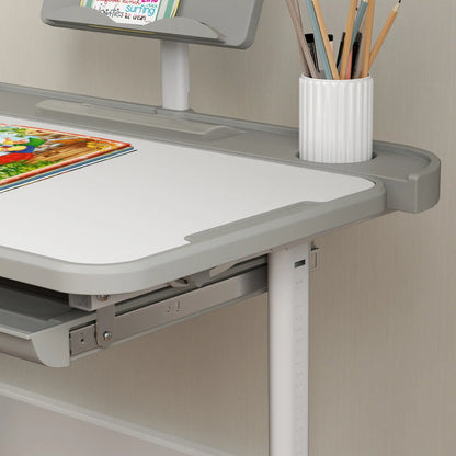 Adjustable Kids Desk and Chair Set, Student Study Table, Grey Kids Desk Sets at Gallery Canada