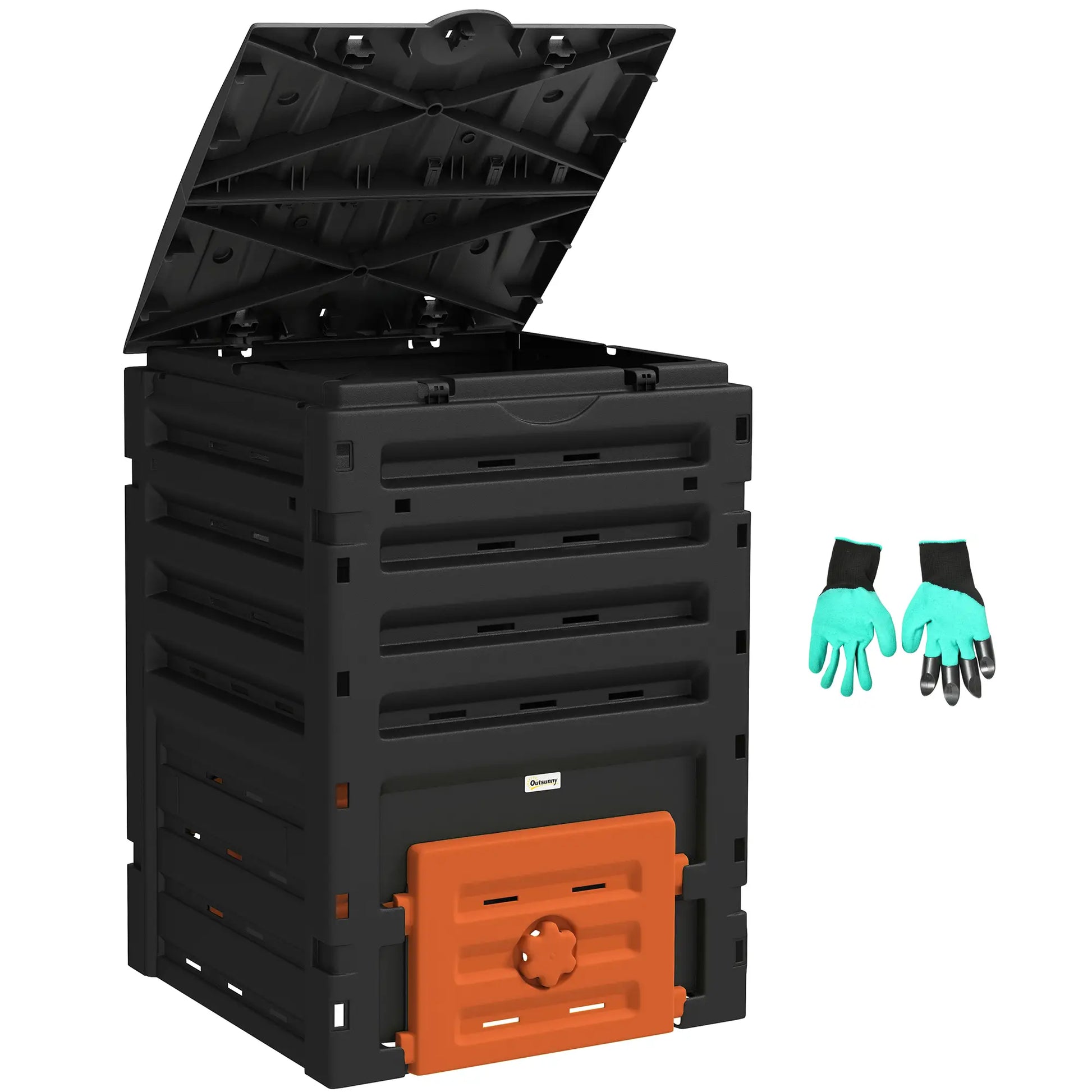 Compost Bin, Garden Composter, 120 Gallon (450L), Orange Garden Accessories at Gallery Canada