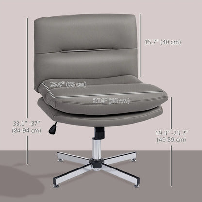 Armless Office Chair, Adjustable Height, Tilt Function, Grey Task Chairs at Gallery Canada