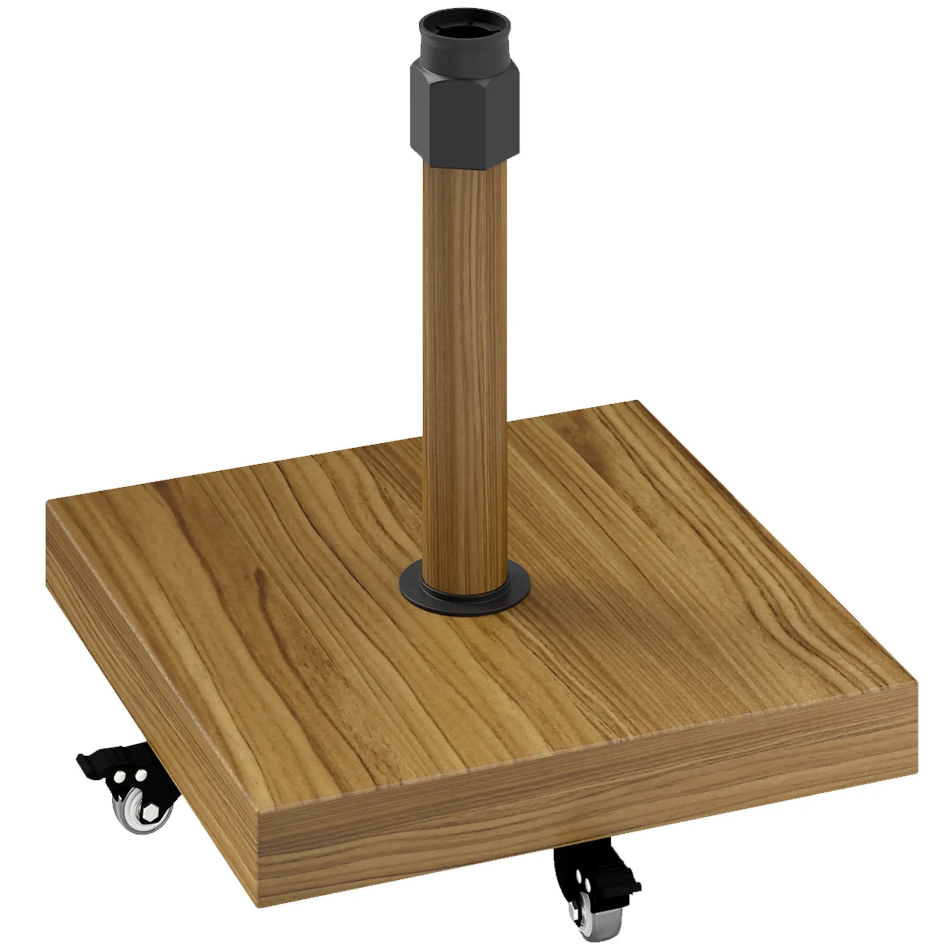 Heavy Duty Patio Umbrella Stand with Wheels, Outdoor Base Holder Umbrella Bases Natural at Gallery Canada