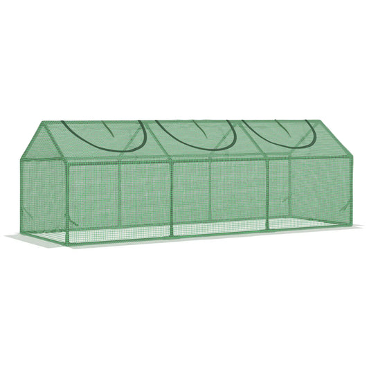 Portable Mini Tunnel Greenhouse, 71" x 24" x 24", Green Mini Greenhouses Green at Gallery Canada