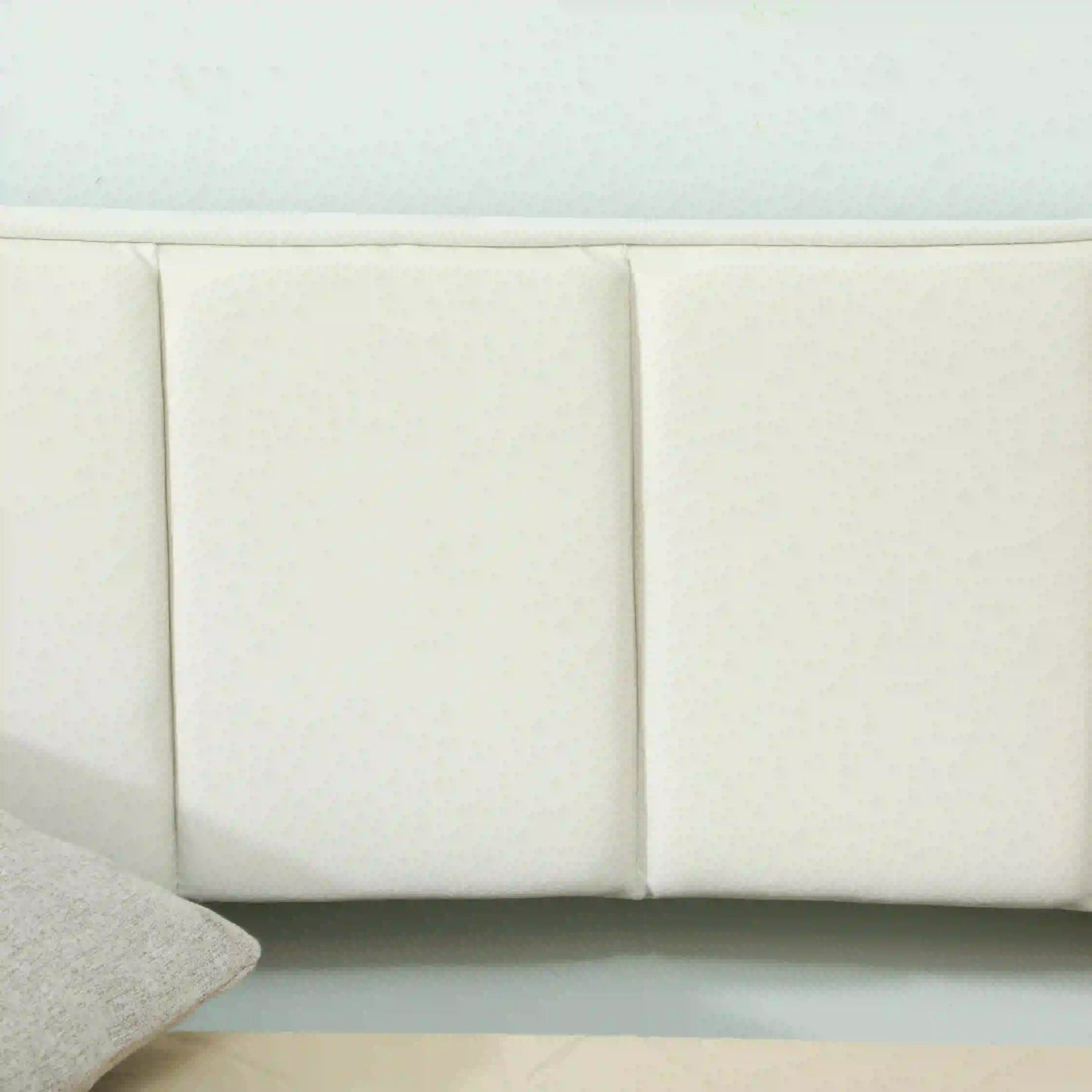 Upholstered Twin Trundle Bed, Extendable Twin To King, Cream White Bed Frames at Gallery Canada